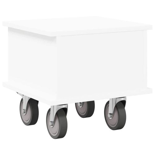 ТВ стойка Бяло 37 x 35 x 35 см Инженерно дърво