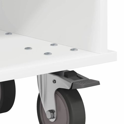 ТВ стойка Бяло 37 x 35 x 35 см Инженерно дърво