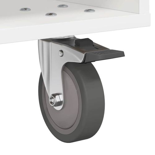 Нощно шкафче Бяло 40,5 x 40 x 48 см Инженерно дърво