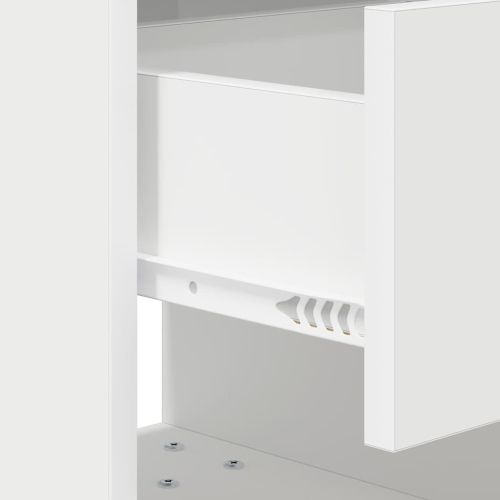 Нощно шкафче 2 pcs Бяло 40,5 x 40 x 48 см Инженерно дърво