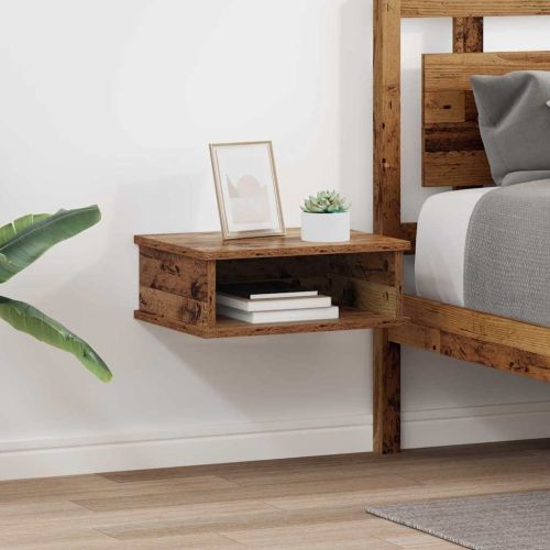 Нощно шкафче 2 pcs Старо дърво 40 x 31 x 15 см Инженерно дърво