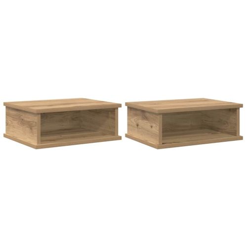 Нощно шкафче 2 pcs Дъб 40 x 31 x 15 см Инженерно дърво