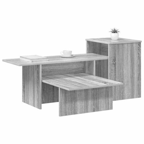 Конзолна маса Сив Сонома 91,5 x 35 x 38,5 см Инженерно дърво