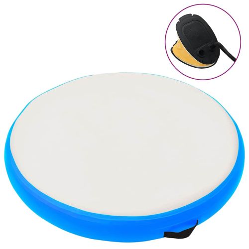 Надуваем гимнастически дюшек с помпа, 100x100x10 см, PVC, син