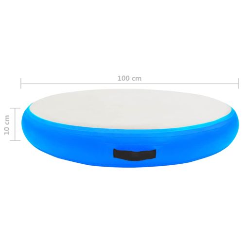 Надуваем гимнастически дюшек с помпа, 100x100x10 см, PVC, син