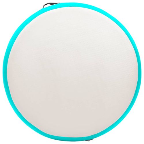 Надуваем гимнастически дюшек с помпа, 100x100x20 см, PVC, зелен