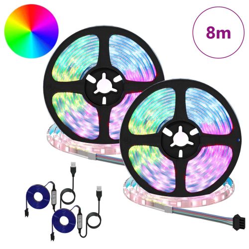 LED лента 2 pcs Черен и прозрачен 4000 мм Мед и пластмаса