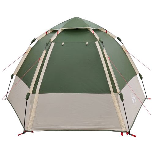 Тент с дъждобран за 4 души с бързо освобождаване с покрив Зелен