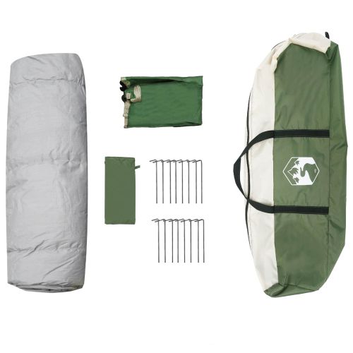 Тент с дъждобран за 4 души с бързо освобождаване с покрив Зелен