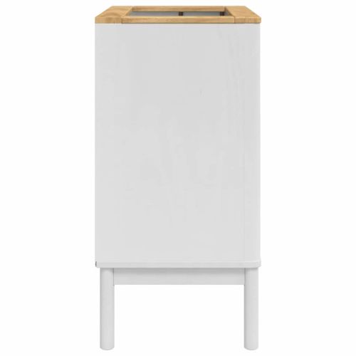 Шкаф за мивка в баня с рафт с врата FLORO Бяло 60 x 40 x 80 см