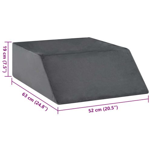 Възглавничка за крака Едноцветен Сив 63 x 52 x 19 см PU пяна