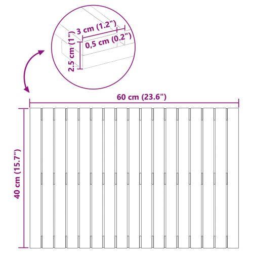 Постелка за баня Кафяво 60 x 40 cm Солидно акациево дърво