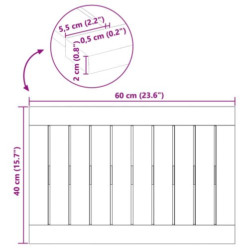Постелка за баня Кафяво 60 x 40 cm Солидно акациево дърво