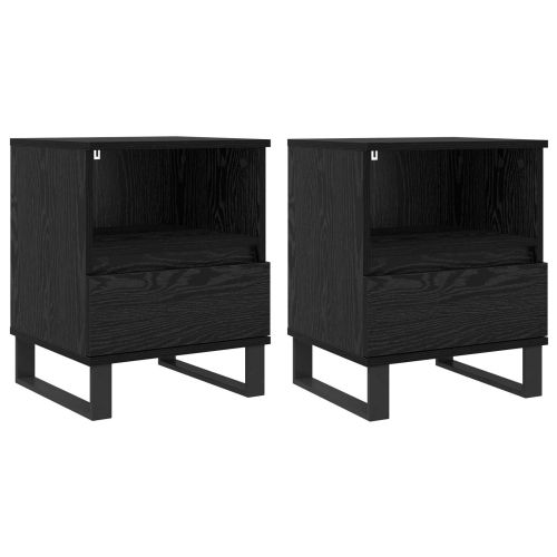 Шкаф за легло Черния дъб 40 x 35 x 50 см Инженерно дърво