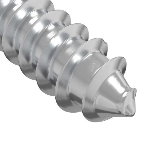 Дървени винтове 12 pcs Сребрист M6 x 70 мм Стомана