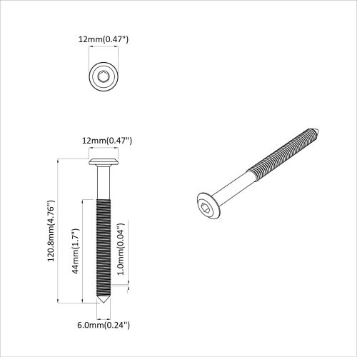 Винтове за мебели 1000 pcs Сребрист Стомана