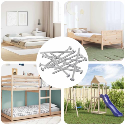 Винт 800 pcs Сребрист M6 x 120 мм Стомана