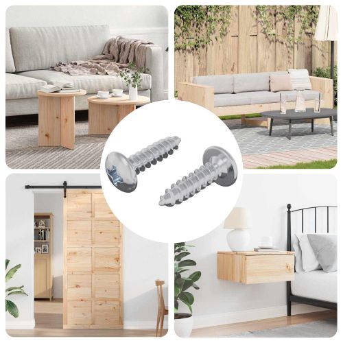 Винт 2 pcs Сребрист M4 x 16 мм Стомана