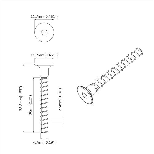 Гнездова капачка с главичка 5143 pcs Черно Желязо