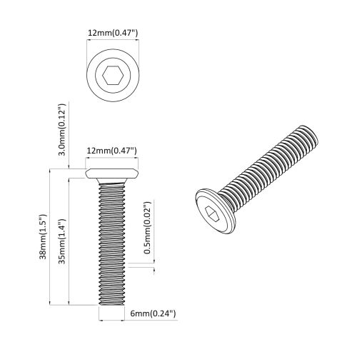 Заключващ винт Едноцветен 2514 pcs Сребрист Стомана