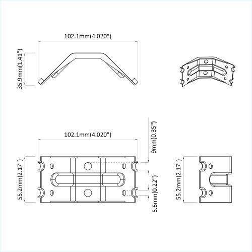 Държач 212 pcs Цинковано 106 x 55 x 1,5mm Стомана