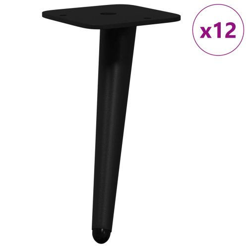 Стоящи крачета 12 pcs Черно 56 x 56 x 100 мм Желязо