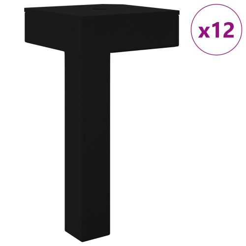Стативни крака 12 pcs Черно 57 x 57 x 100 мм Желязо