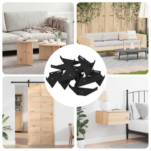 Ъглов щип 12 pcs Черно 138,5 x 50,5 x 16 мм Желязо