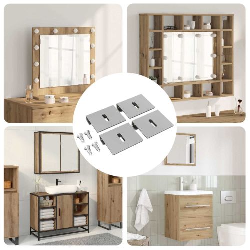 Държач за огледала 12 pcs Никел 35 x 30 x 8,3 мм Стомана