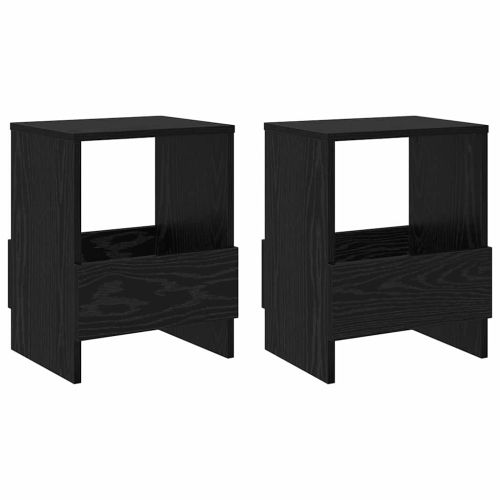 Етажерка за списания 2 pcs Черния дъб 35 x 30 x 45 см
