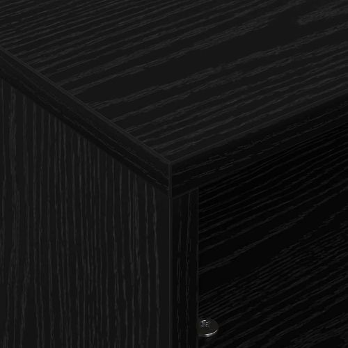 Странична маса с колела Черния дъб 50,5 x 50 x 30 см