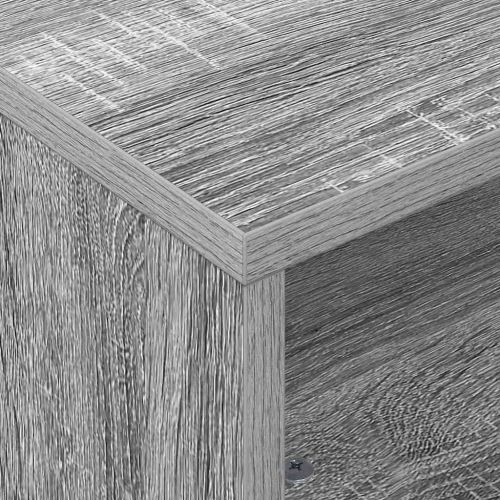 Странична маса с колела Сив Сонома 50,5 x 50 x 30 см