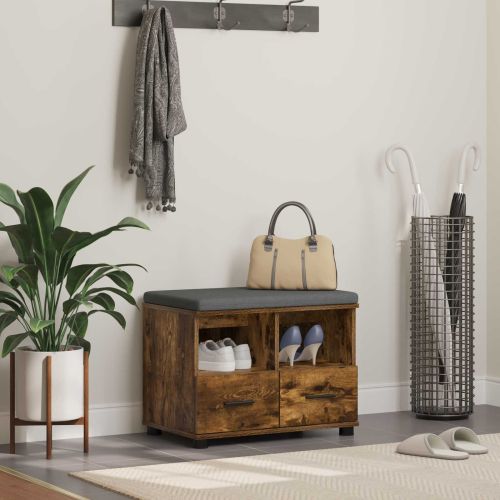 Пейка за коридор с възглавница Пушена Дъб 60 x 38 x 46 см