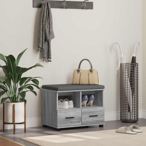 Пейка за коридор с възглавница Сиво Сонома 60 x 38 x 46 см