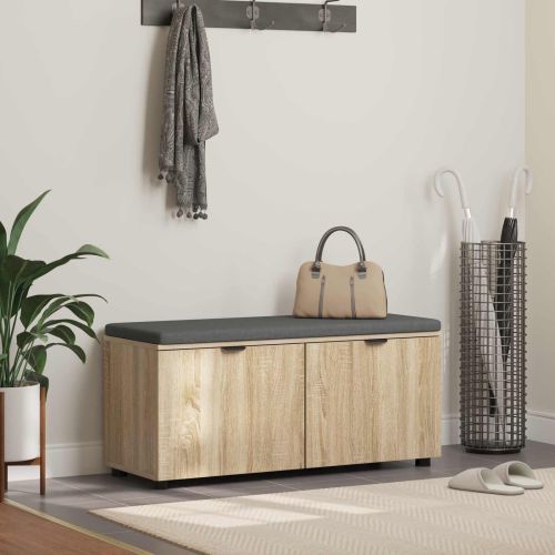 Пейка за коридор с възглавница Сонома дъб 100 x 38 x 46 см