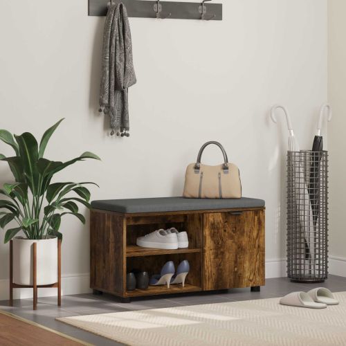 Пейка за коридор с възглавница Пушена Дъб 80 x 38 x 46 см