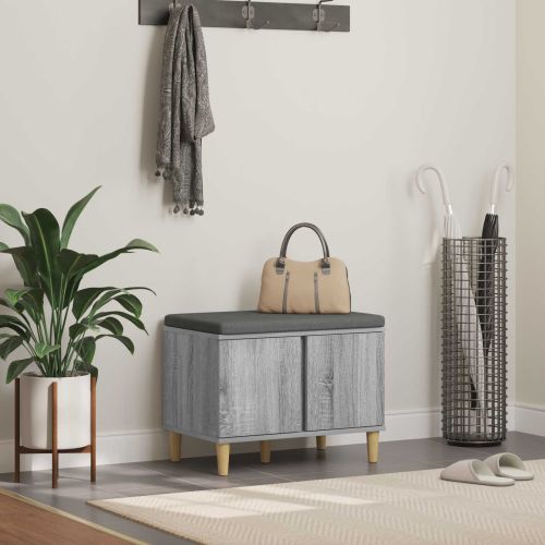 Пейка за коридор с възглавница Сиво Сонома 60 x 38 x 46 см