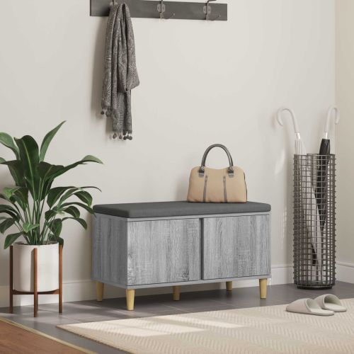 Пейка за коридор с възглавница Сиво Сонома 80 x 38 x 46 см