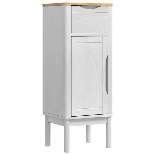 Комплект мебели за баня с чекмедже FLORO 4 pcs Бяло Солиден бор