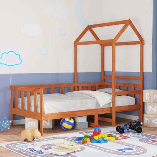 Комплект легло за деня 2 pcs Кафяво с восъчно покритие