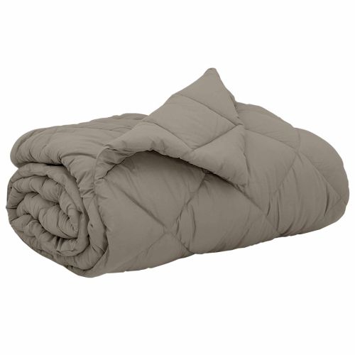 Пълно годишно юрганче Светлосиво 200 x 200 cm Микрофибър