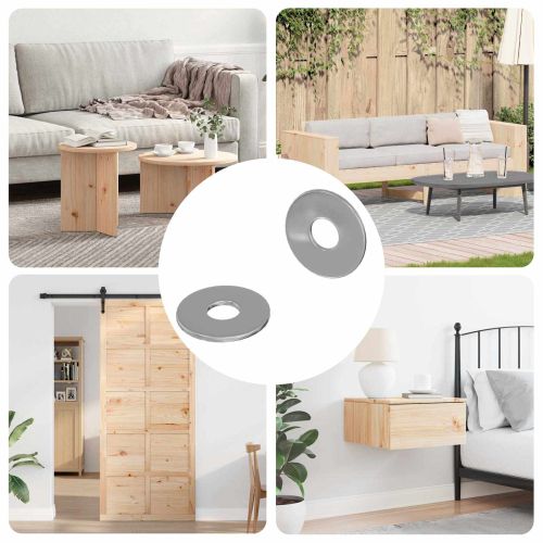 Шайби 2 pcs Сребрист 18 x 18 x 1,2 мм Желязо