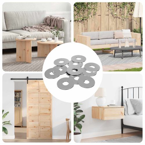 Шайби 12 pcs Сребрист 18 x 18 x 1,2 мм Желязо