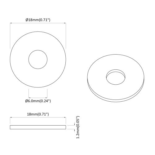 Шайби 9000 pcs Сребрист Желязо