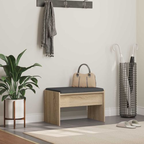 Пейка за коридор с възглавница Сонома дъб 63 x 38 x 40 см