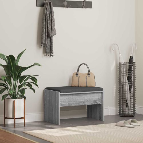 Пейка за коридор с възглавница Сив Сонома 63 x 38 x 40 см