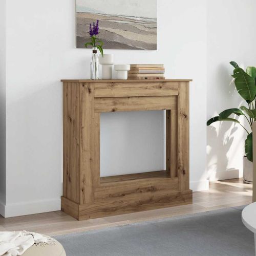 Облицовка за камина, дъб артизан, 90x30x90 см, инженерно дърво