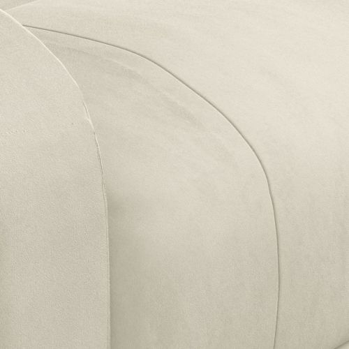 Електрически реклайнер стол, кремав, кадифе