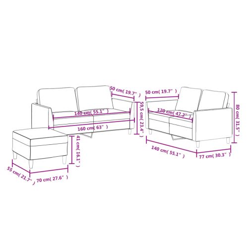 Дивани 3 части с възглавници виненочервен изкуствена кожа