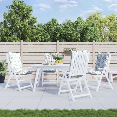 Възглавници за столове с облегалка 4 бр на листа Оксфорд плат